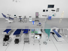 现代医疗设备组合3D模型