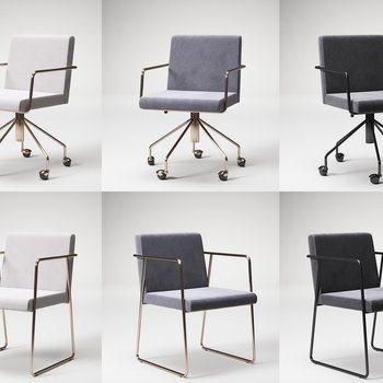 现代轻奢办公椅3D模型