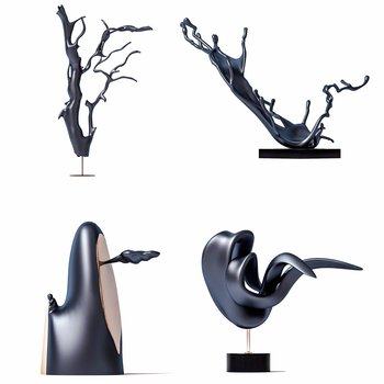 雕塑工艺品摆设组合3D模型