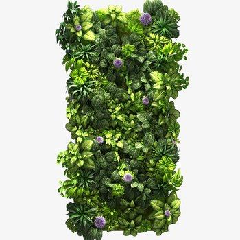 绿植墙3D模型
