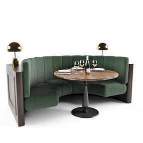 现代卡座沙发餐桌餐组合3D模型