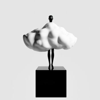 现代抽象人物雕塑3D模型