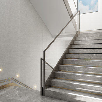 现代办公楼梯间3D模型