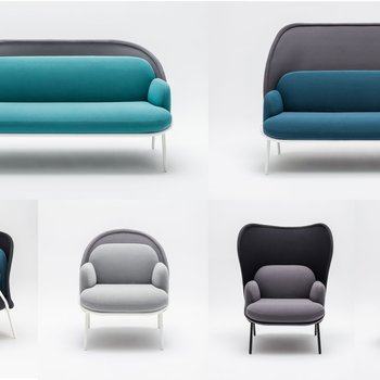 北欧组合沙发休闲椅3D模型