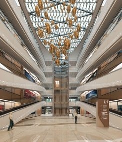 现代商场购物中心中庭3D模型