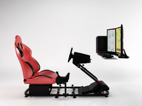 现代游戏机桌椅主机组合3D模型