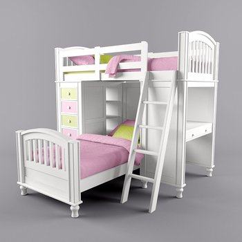 现代儿童床3D模型