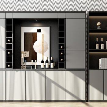 现代酒柜3D模型