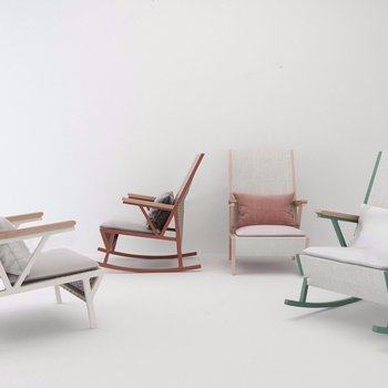 现代单椅椅组合3D模型