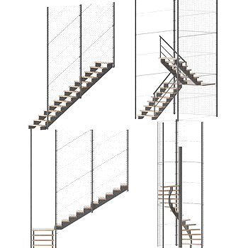 现代楼梯3D模型