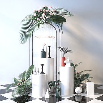 北欧花艺绿植装饰品美陈3D模型