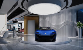 现代车展汽车展馆3D模型