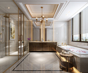 新中式浴室卫生间3D模型