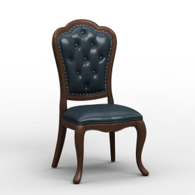 欧式皮革单椅3D模型