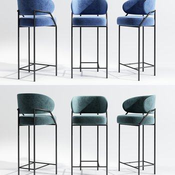 意大利 MERIDIANI ISETTA 现代吧椅3D模型