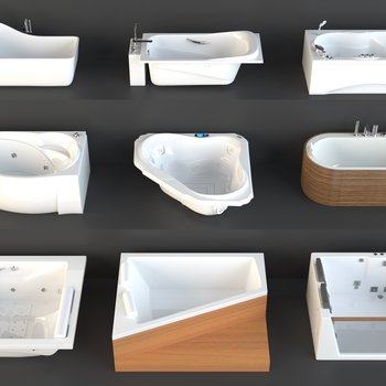 现代浴缸组合3D模型