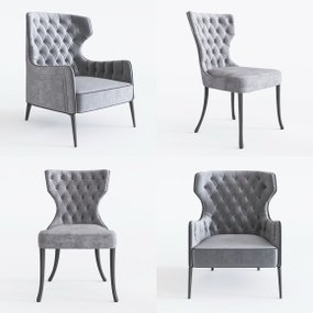 意大利VittoriaFrigerio简欧沙发椅组合3D模型
