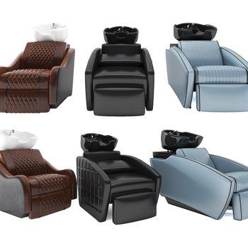 理发店洗头躺椅3D模型