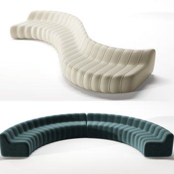 现代异形多人沙发组合3D模型