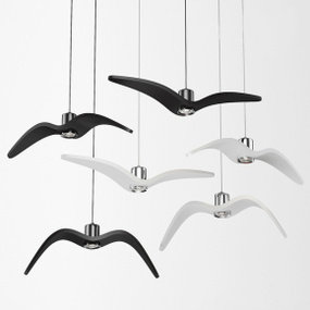 现代时尚飞鸟吊灯3D模型