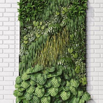 现代植物墙3D模型