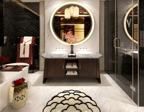 新中式浴室卫生间3D模型