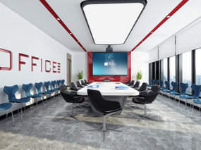 现代办公会议室3D模型