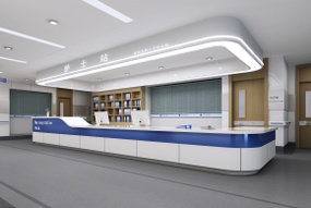 现代医院护士站过道走廊3D模型
