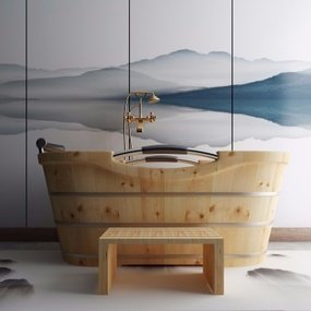 现代木桶浴缸3D模型