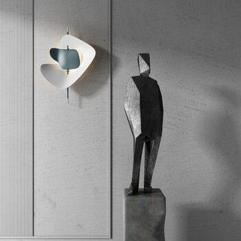 现代金属抽象人物雕塑壁灯组合3D模型