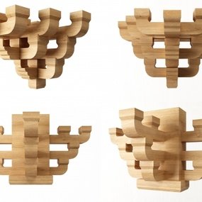 新中式斗拱构件墙饰3D模型