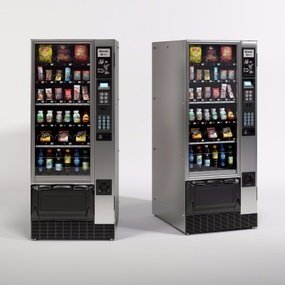 现代饮料自动售货柜3D模型