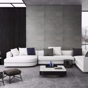 意大利MINOTTI品牌现代沙发组合3D模型