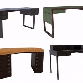 现代梳妆台书桌组合3D模型