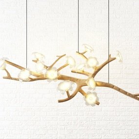 现代树枝装饰灯3D模型