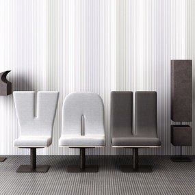 现代布艺字母造型休闲椅3D模型