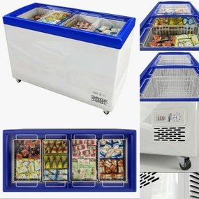 现代超市冰箱冰柜3d模型