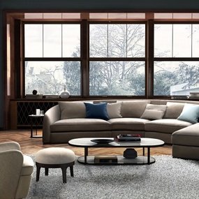 意大利Flexform品牌 现代布艺转角沙发组合3d模型