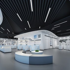现代展厅3d模型
