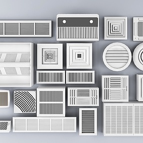 现代空调出风口排气扇3d模型