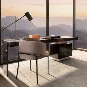 意大利Minotti品牌 现代书桌椅3d模型