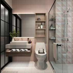 北欧卫生间浴室3d模型