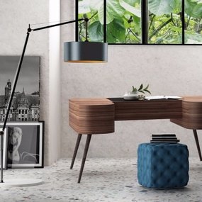 意大利porada品牌 北欧实木书桌椅组合3d模型