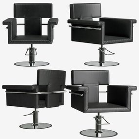 现代美发店公用椅3d模型