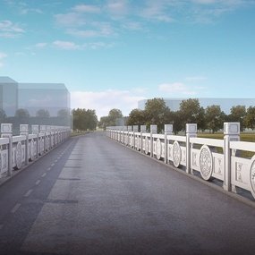 新中式景观桥3d模型
