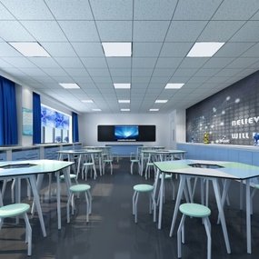 现代科学教室3d模型