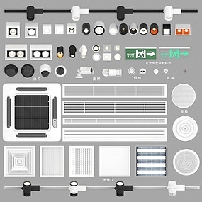 现代空调出风口3d模型