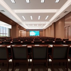 现代大型会议室3d模型