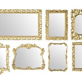 欧式金属装饰镜组合3d模型