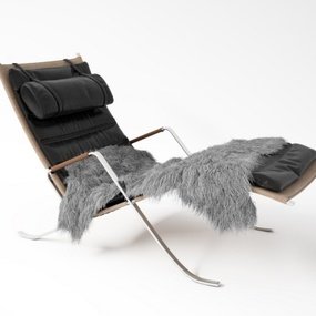 现代休闲躺椅3d模型
